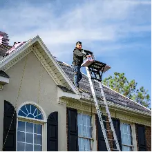 setting up a roof repair
